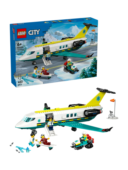 LEGO City 60465 Emergency Air Ambulance Airplane Toy, Multi