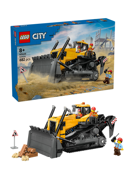 LEGO City 60466 Yellow Bulldozer Construction Vehicle Toy, Multi