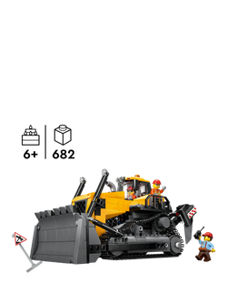 LEGO City 60466 Yellow Bulldozer Construction Vehicle Toy - view 2, Multi