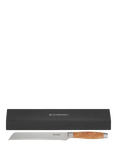 Le Creuset Olive Wood Handle Damascus Steel Blade Bread Knife, 20cm