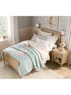 Pottery Barn Kids Floral Horse Fitted Sheet and Pillowcase Set, Single, Multi - view 2, Multi