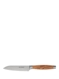 Le Creuset Olive Wood Handle Damascus Steel Blade Santoku Knife, 13cm
