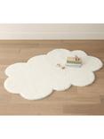Pottery Barn Kids Faux Fur Cloud Shaped Rug, Ivory