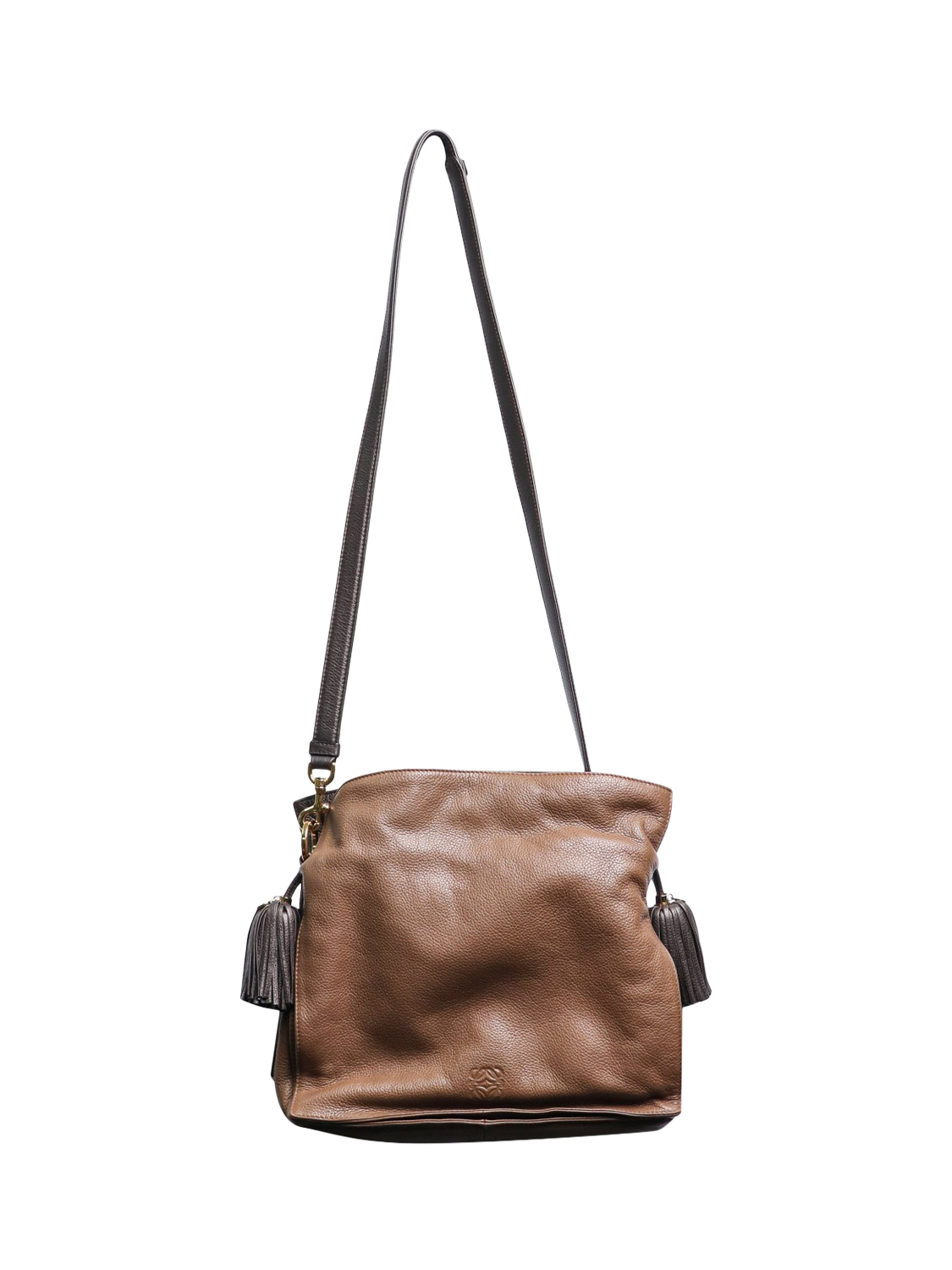Pre-loved LOEWE Leather Drawstring Cross Body Bag, Brown