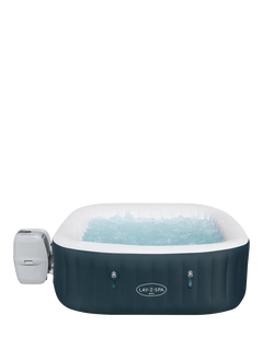 Lay‑Z‑Spa Ibiza AirJet Inflatable Square Hot Tub with Cover, 6 Person