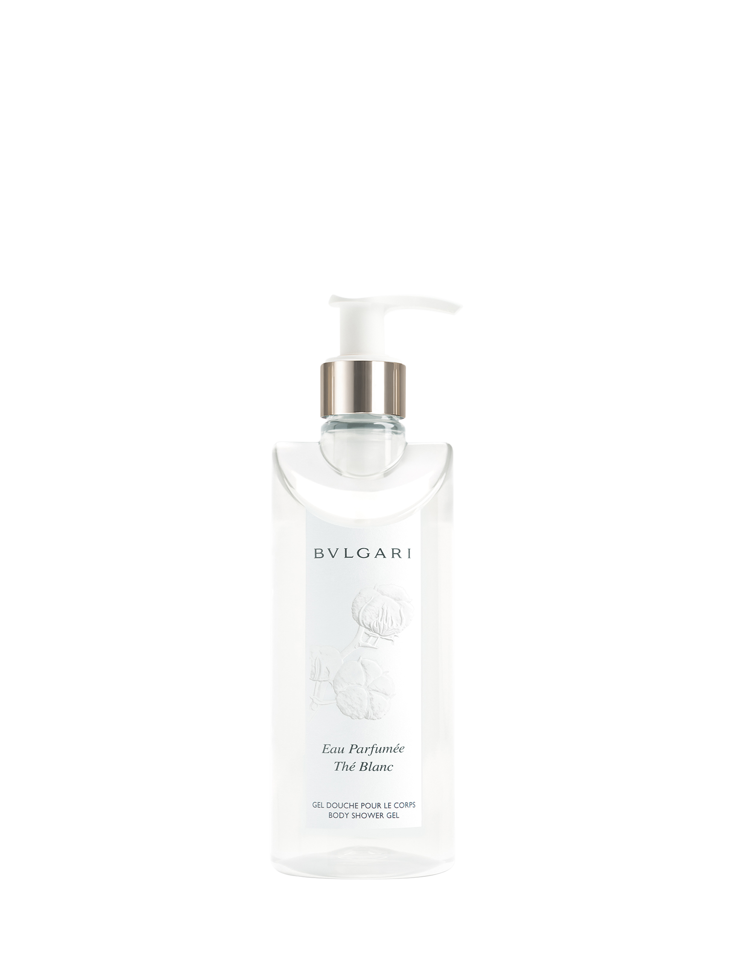 Product image 1 of 3, which shows BVLGARI Eau Parfumée Thé Blanc Body Shower Gel, 300ml