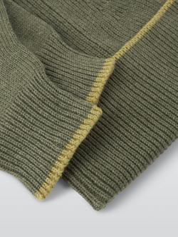 John Lewis Beanie Hat & Gloves Set, Khaki Multi - view 2, Khaki Multi