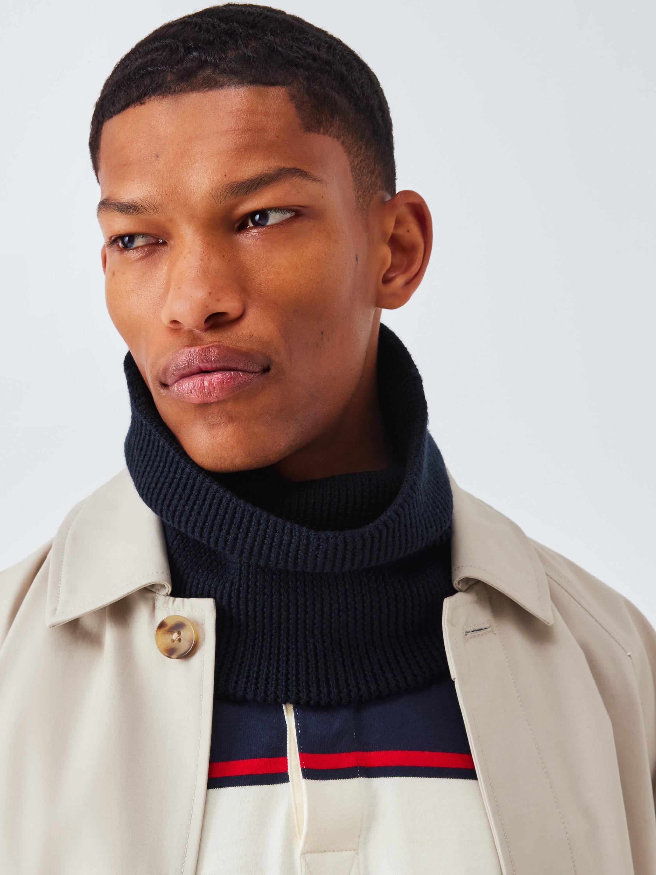 Product image 1 of 4, which shows John Lewis Wool Knitted Snood, Navy