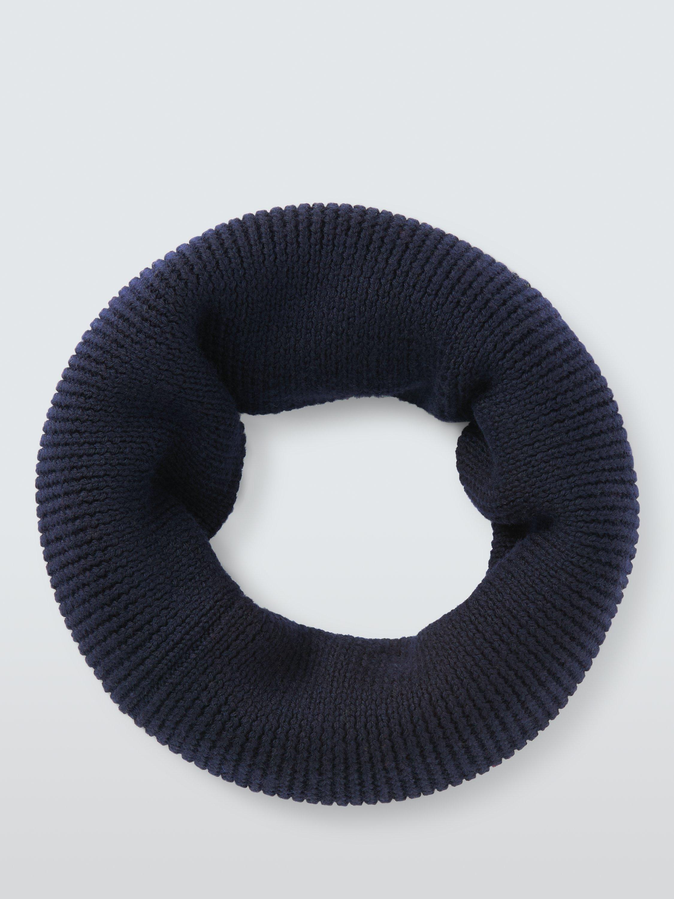 Product image 2 of 4, which shows John Lewis Wool Knitted Snood, Navy