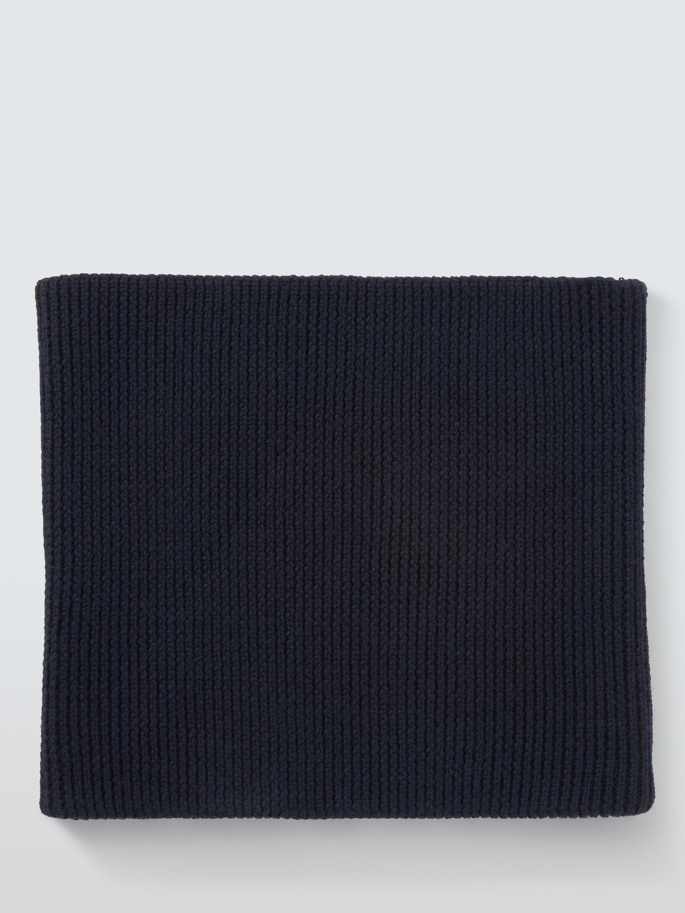Product image 4 of 4, which shows John Lewis Wool Knitted Snood, Navy