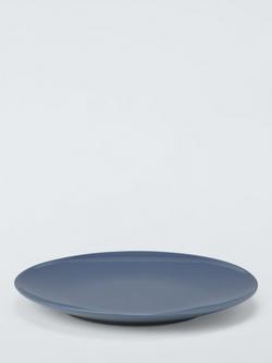 John Lewis Coby Stoneware Dinner Plate, Set of 4, 26cm - view 2, Blue
