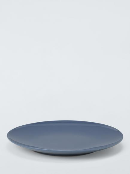 John Lewis Coby Stoneware Dinner Plate, Set of 4, 26cm - view 2, Blue