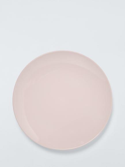 John Lewis Coby Stoneware Dinner Plate, Set of 4, 26cm, Pink