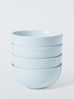 John Lewis Coby Stoneware Cereal Bowl, Set of 4, 15cm, Ice