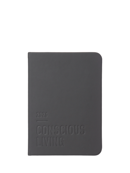 Letts A6 Conscious Week to View 2026 Diary, Slate, Slate