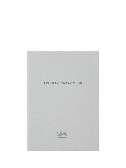 Letts A6 Titanium Day per Page 2026 Diary, Silver, Silver