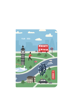 Letts A6 Wanderlust London Week to View 2026 Diary, Multi, Multi