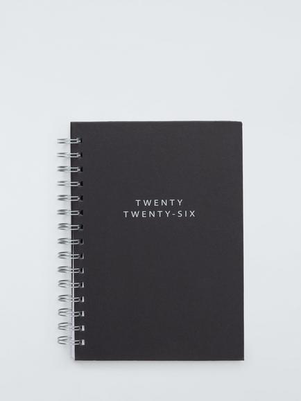 John Lewis A5 Week to View 2026 Wiro Diary, Black, Black