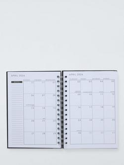 John Lewis A5 Week to View 2026 Wiro Diary, Black - view 2, Black