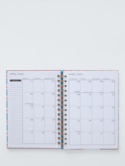 John Lewis A5 Week to View 2026 Wiro Diary, Wavy Floral - view 2, Multi