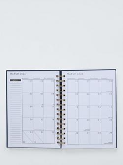 John Lewis A5 Week to View 2026 Wiro Diary, Bees - view 2, Blue