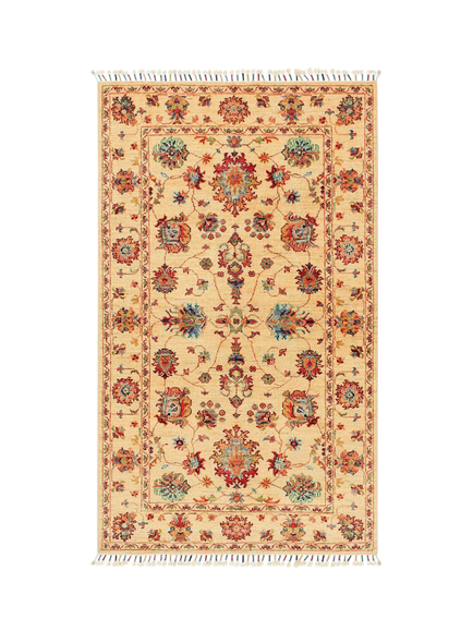 Gooch Oriental Sultani Pure Wool Rug, L235 x W174 cm, Ivory, Ivory