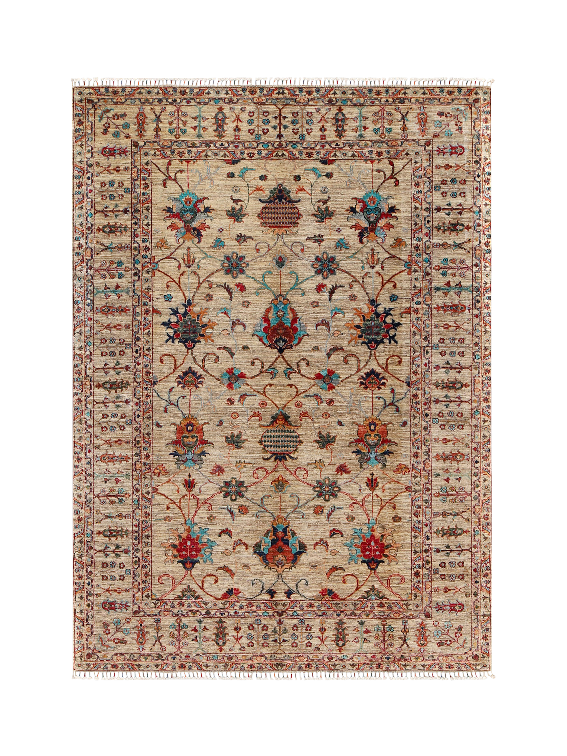 Gooch Oriental Sultani Pure Wool Rug, L243 x W181 cm, Natural