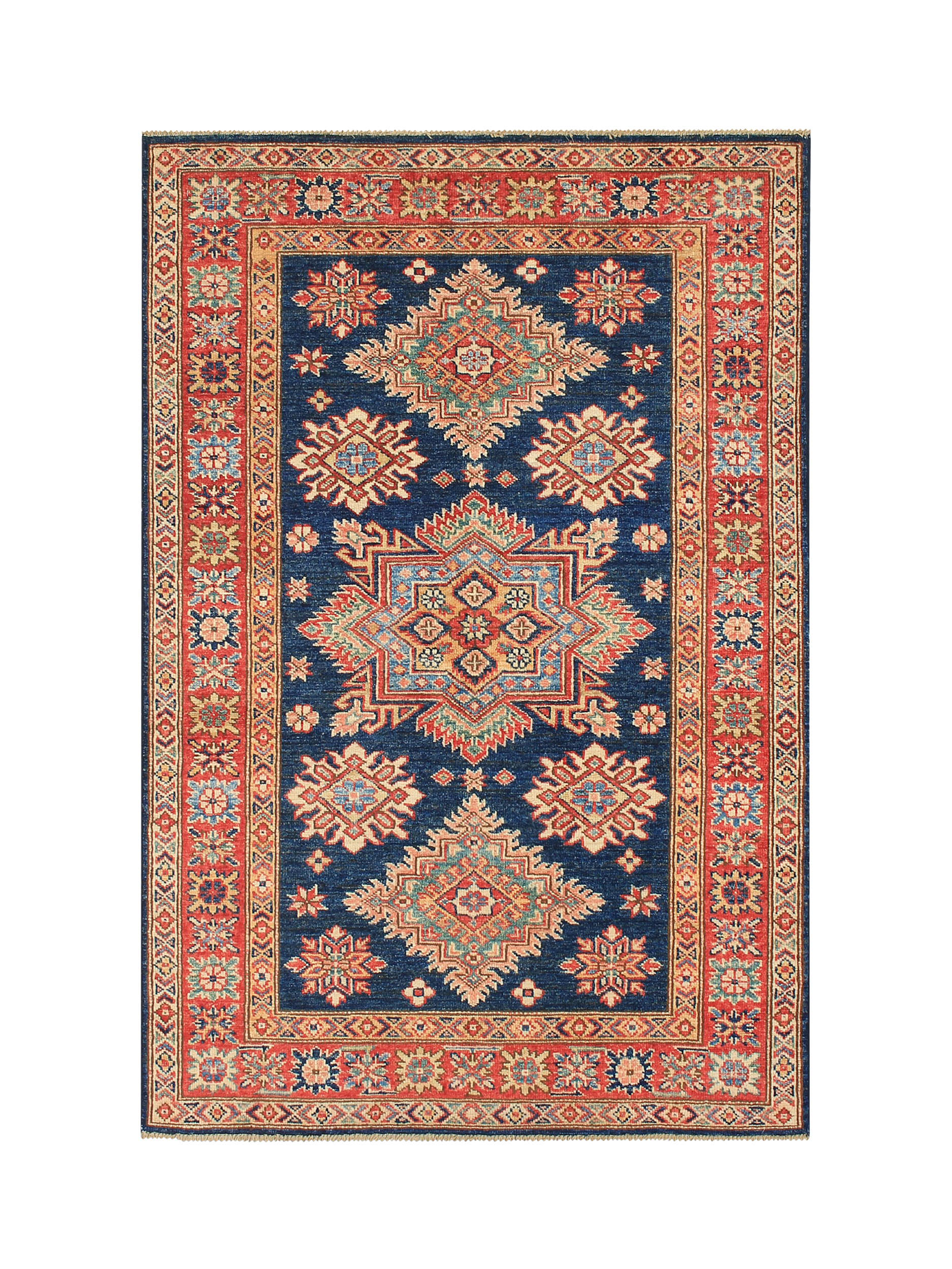 Gooch Oriental Supreme Kazak Rug, L153 x W102 cm, Blue