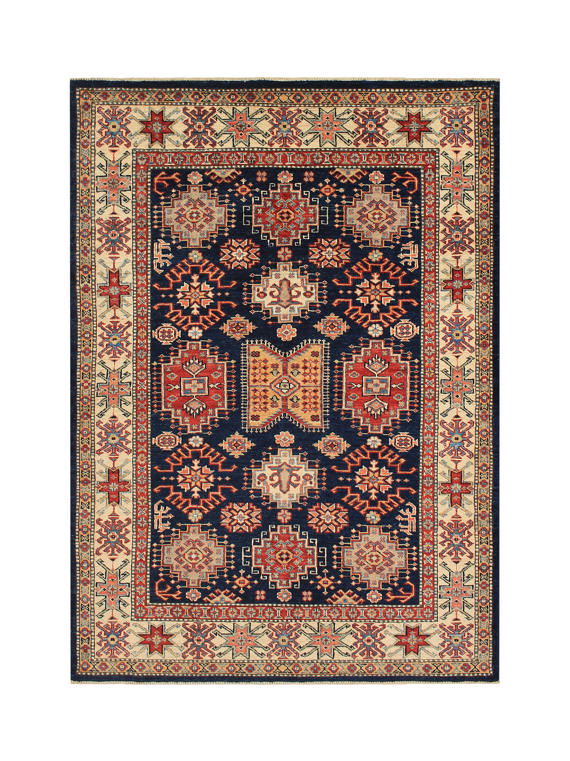 Gooch Oriental Supreme Kazak Rug, L174 x W124 cm, Blue
