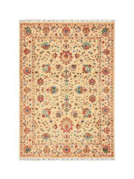 Gooch Oriental Supreme Kazak Pure Wool Rug, L177 x W118 cm, Ivory, Ivory