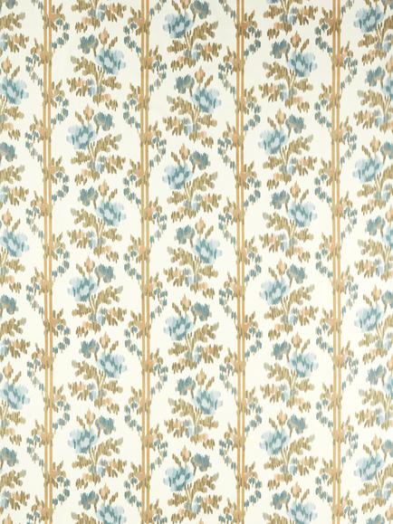 Sanderson Apothecary Rose Floral Stripe Fabric, Ether Blues