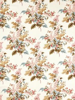 Sanderson Delphinium & Lilac Furnishing Fabric, Madder Rose/Sepia