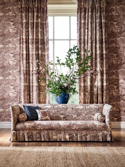Sanderson Highgrove Toile Furnishing Fabric - view 2, Gritstone