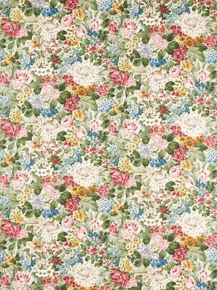 Sanderson Hydrangea & Rose Chintz Furnishing Fabric, Multi, Chintz