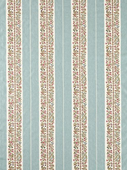 Sanderson Pergola Stripe Embroidered Furnishing Fabric, Mineral Blue