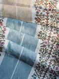 Sanderson Pergola Stripe Embroidered Furnishing Fabric, Mineral Blue