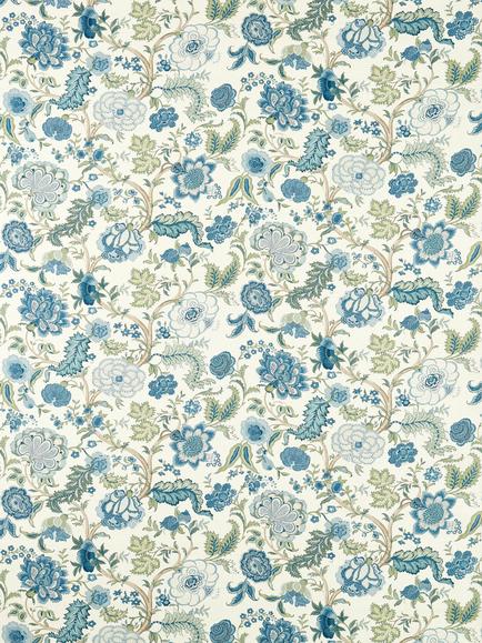 Sanderson Salisbury Jacobean Furnishing Fabric, Tetbury Blue