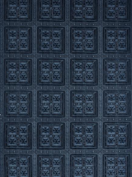 Sanderson Shand Gate Embroidered Furnishing Fabric, Jodhpur Blue