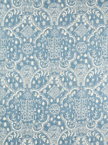 Sanderson Topiary View Furnishing Fabric, Tetbury Blue