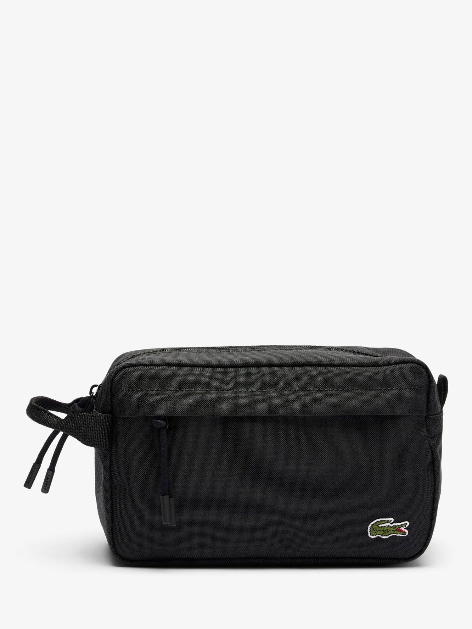 Product image 1 of 5, which shows Lacoste Neocroc Logo Wash Bag, Black