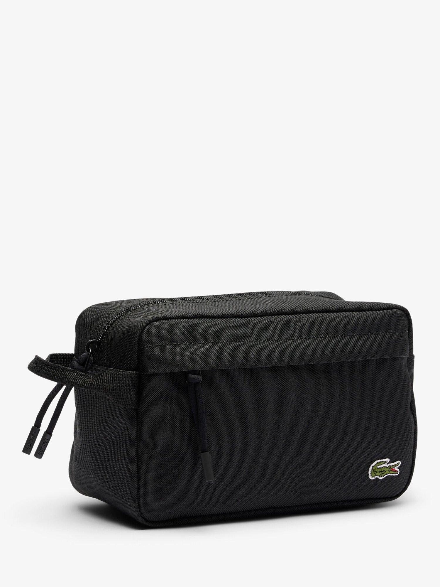 Product image 2 of 5, which shows Lacoste Neocroc Logo Wash Bag, Black