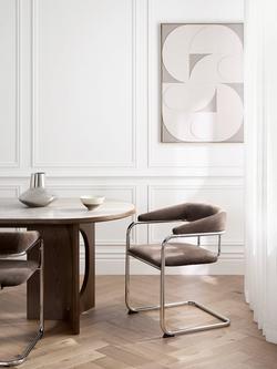 John Lewis Curve Dining Armchair, Set of 2 - view 2, Cocoa