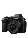 Panasonic Lumix DC-S5D Compact System Camera with 18-40mm Lens, 4K Ultra HD, 24.2MP, Wi-Fi, Bluetooth, Live Viewfinder, 3” Vari-angle Touch Screen, Black