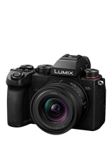 Panasonic Lumix DC-S5D Compact System Camera with 18-40mm Lens, 4K Ultra HD, 24.2MP, Wi-Fi, Bluetooth, Live Viewfinder, 3” Vari-angle Touch Screen, Black