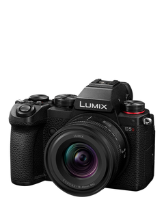 Panasonic Lumix DC-S5D Compact System Camera with 18-40mm Lens, 4K Ultra HD, 24.2MP, Wi-Fi, Bluetooth, Live Viewfinder, 3” Vari-angle Touch Screen, Black