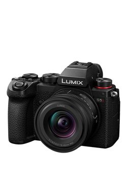Panasonic Lumix DC-S5D Compact System Camera with 18-40mm Lens, 4K Ultra HD, 24.2MP, Wi-Fi, Bluetooth, Live Viewfinder, 3” Vari-angle Touch Screen, Black, Black