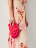 Monsoon Rhian Slouch Clutch Bag, Red