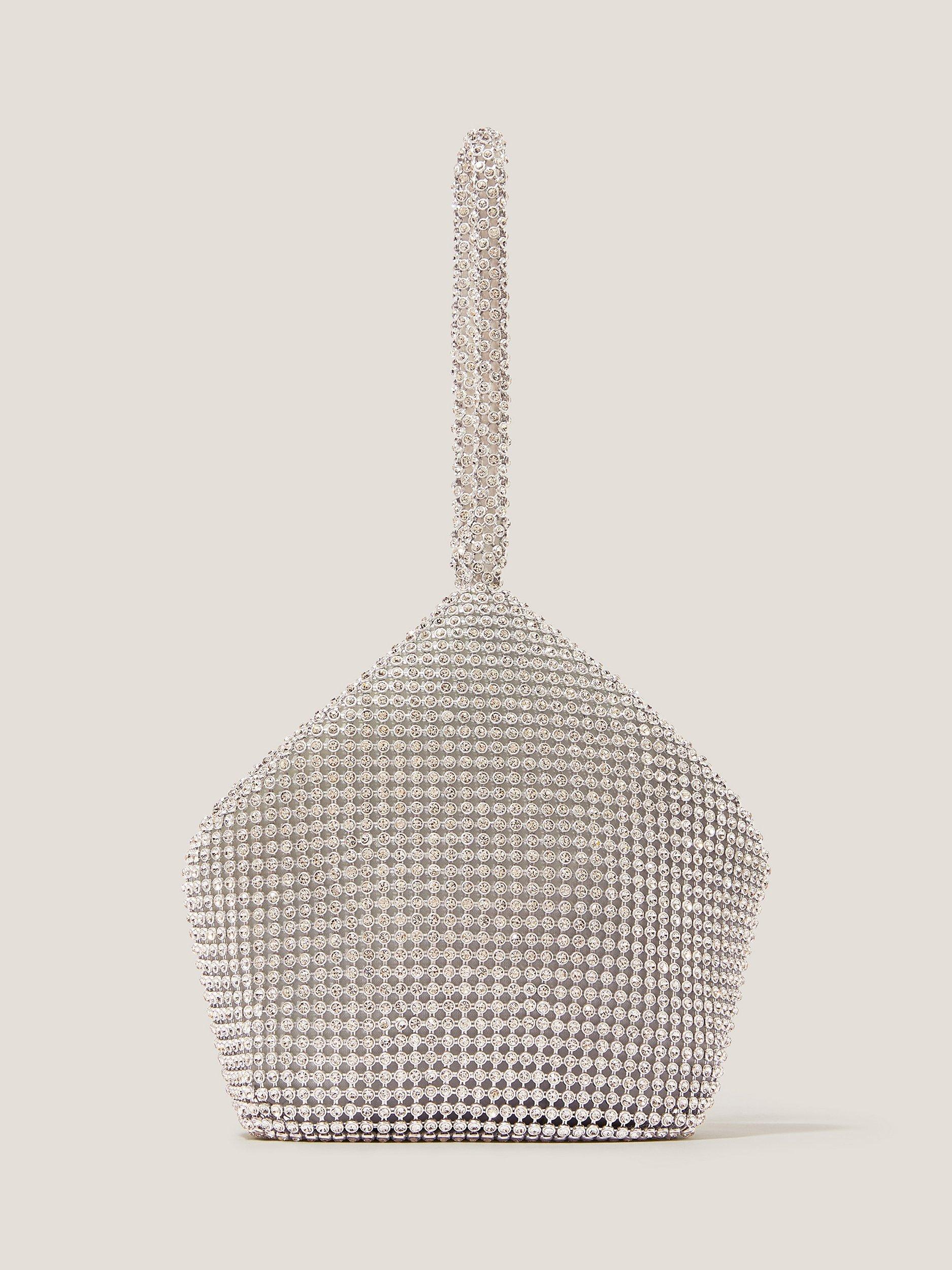Monsoon Zola Rhinestone Bag, Silver