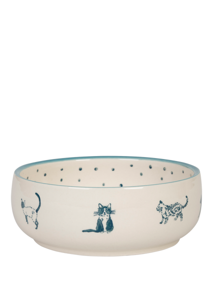 Sophie Allport Spotty Cats Cat Bowl, Multi, Multi