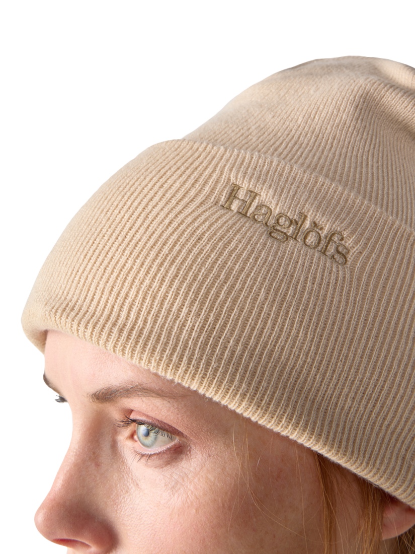 Product image 4 of 6, which shows Haglöfs Outsiders Beanie Hat, Chalk Beige